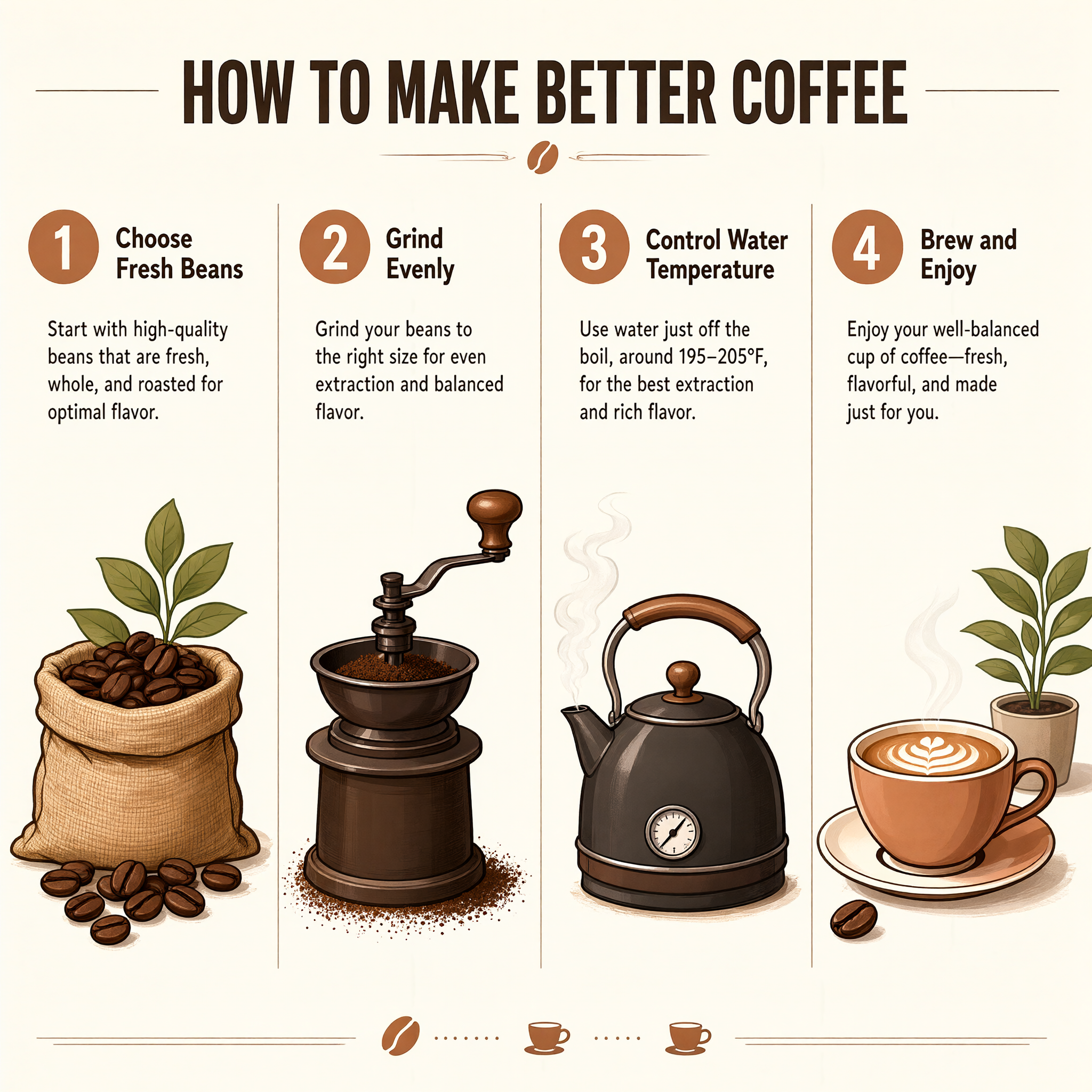 Kaffee-Infografik